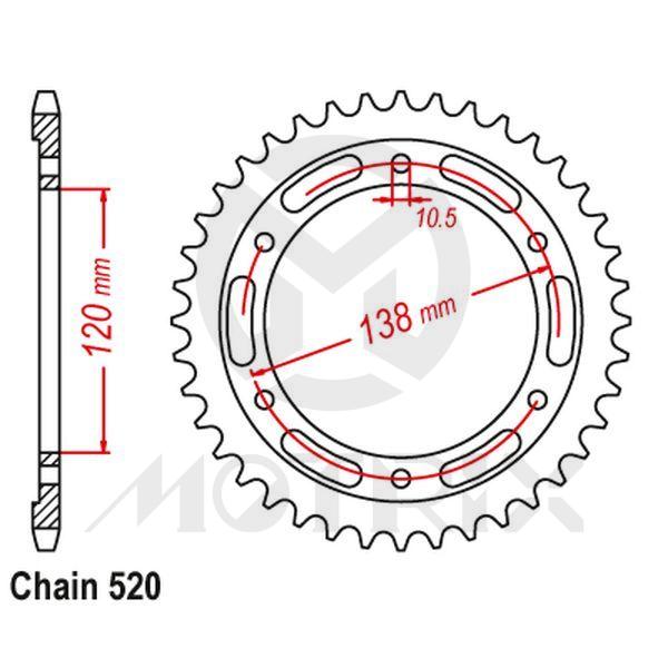 Rear sprocket JTR1220