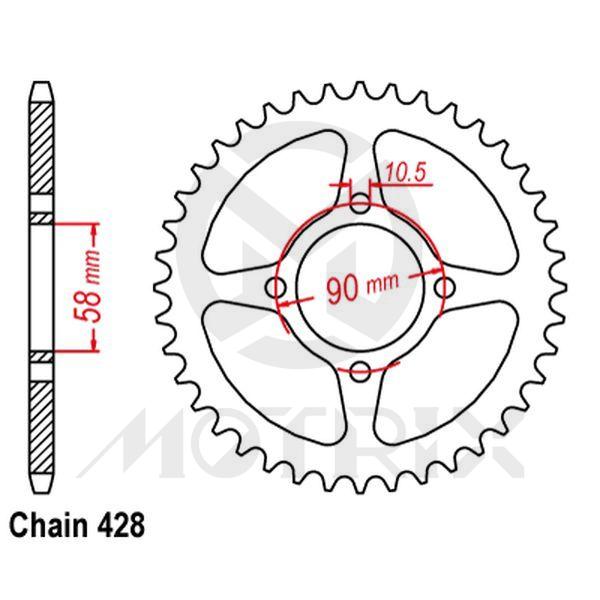 Rear sprocket JTR1221