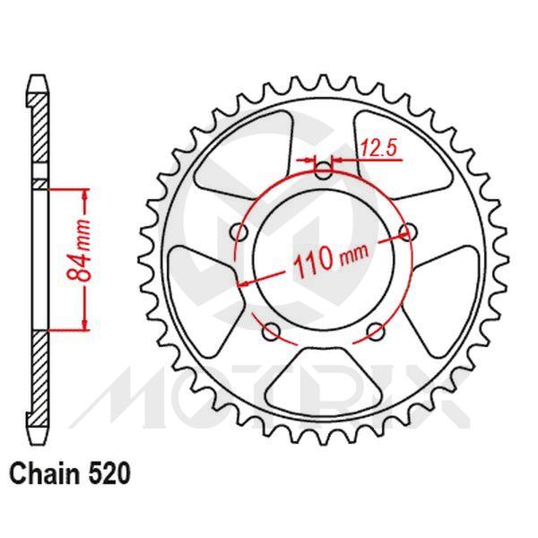 Rear sprocket JTR1225