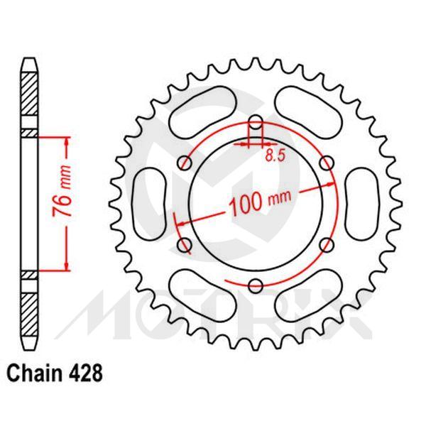 Rear sprocket JTR1844