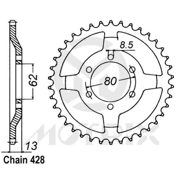 Rear sprocket JTR1869