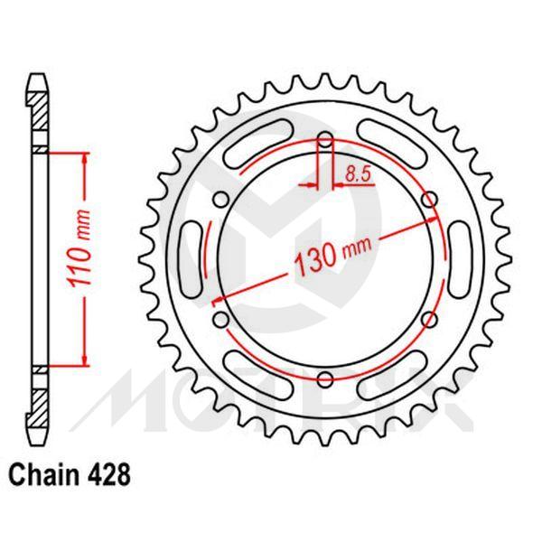 Rear sprocket JTR1870