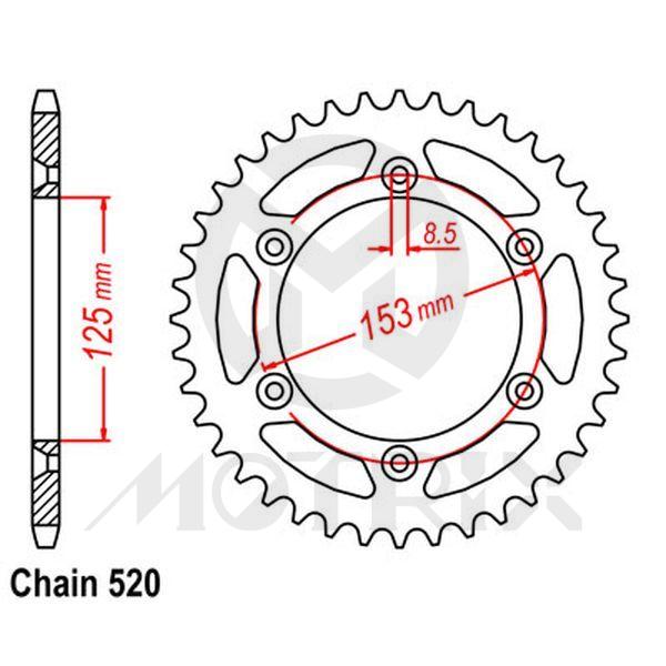 Rear sprocket JTR210