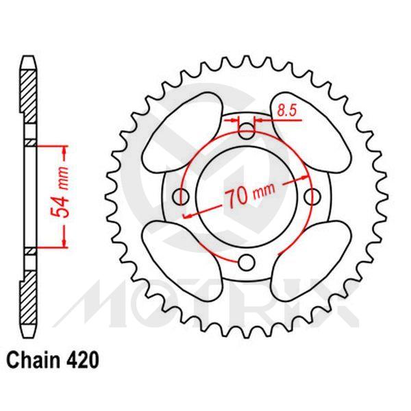 Rear sprocket JTR211