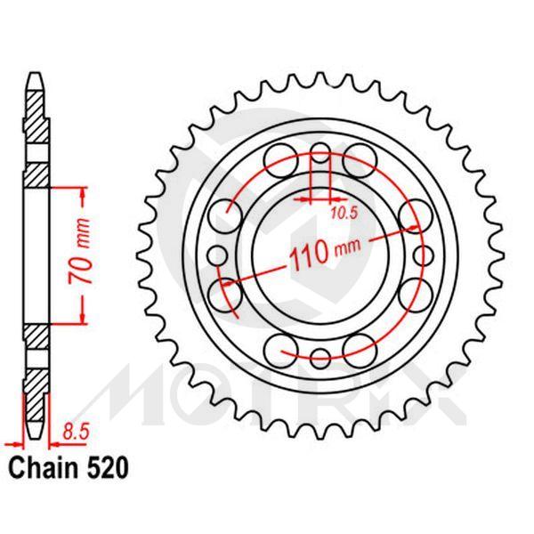 Rear sprocket JTR247