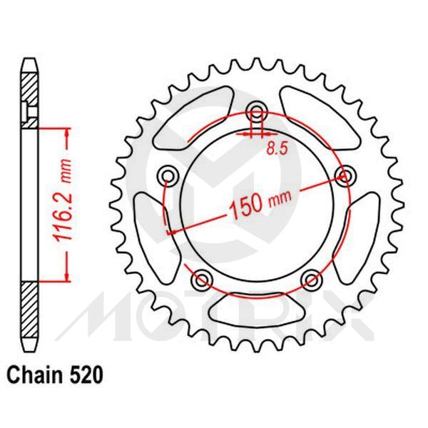 Rear sprocket JTR28