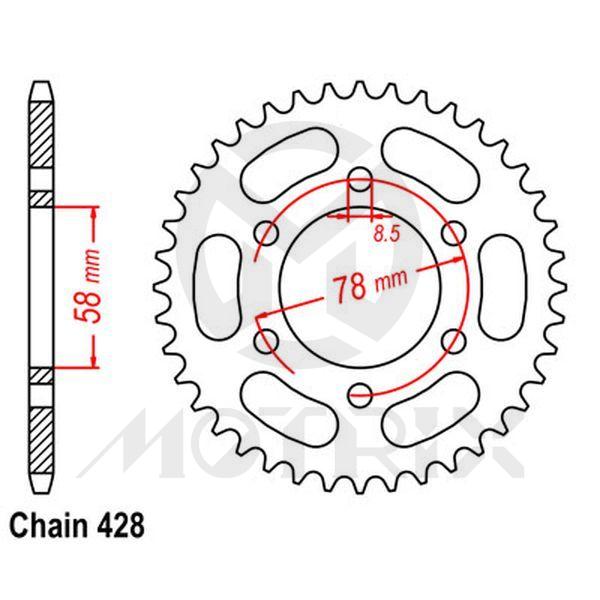 Rear sprocket JTR458