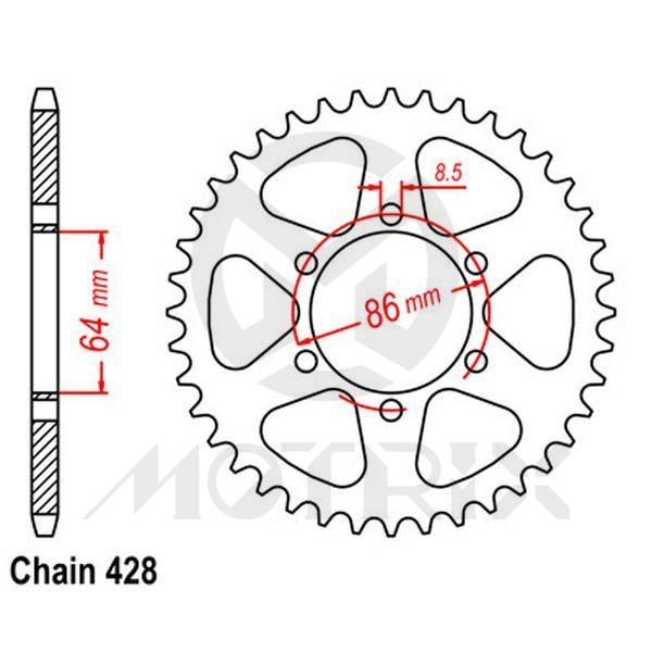 Rear sprocket JTR471