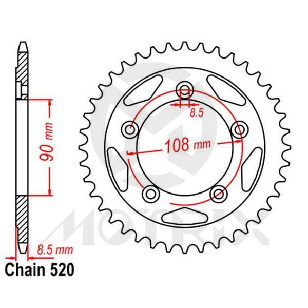 Rear sprocket JTR491
