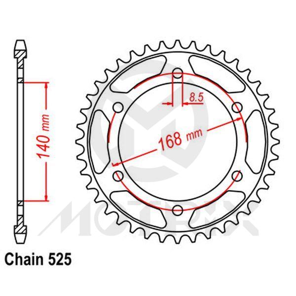 Rear sprocket JTR6