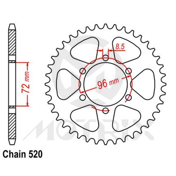 Rear sprocket JTR820