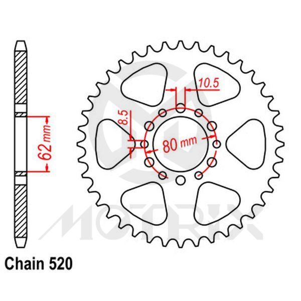 Rear sprocket JTR845