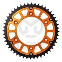 Dual metal rear sprocket. S45C STEEL. AL7075 with T6 heat-treatment aluminum