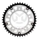 Dual metal rear sprocket. S45C STEEL. AL7075 with T6 heat-treatment aluminum