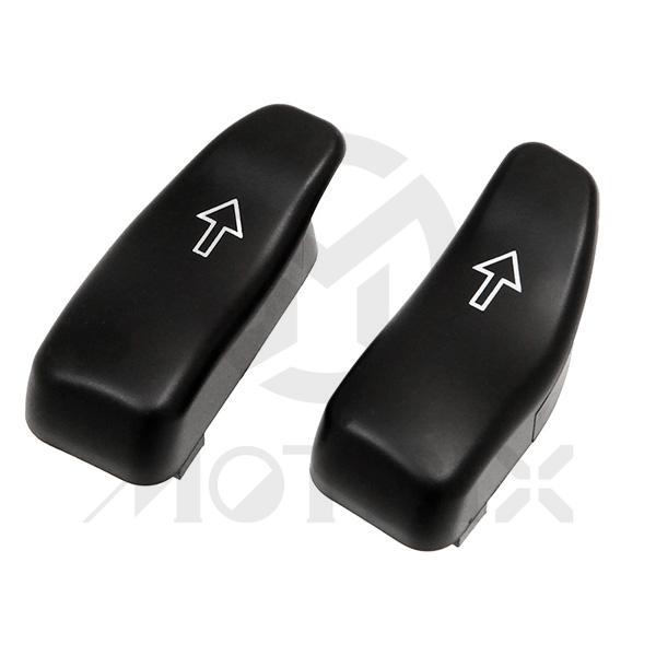 Turn Signal Extension Caps, black. Fits 20-later FLHT, 14-later Road King, and Freewheeler models. Does not fit CVO™ models.