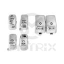 Chrome switch cap kit fits 02-17 VRSC, 96-13 XL and XR, 96-11 DYNA, 96-13 FLHR and 98-01 FLHRC models. Material: ABS