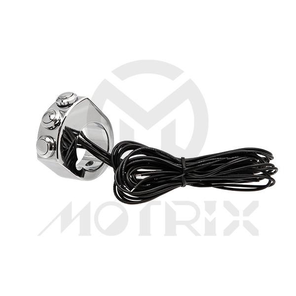 Chrome 3 Button switch for 1'' handlebar