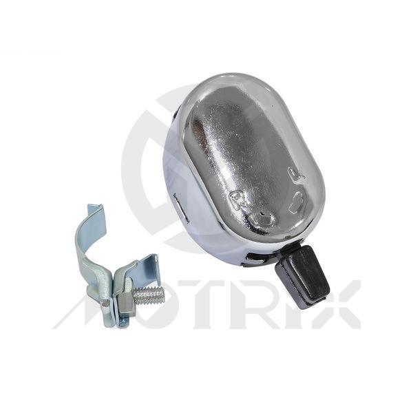 Turn signal, headlight switch chrome plated housing, supplied with universal handlebar mounting bracket, For 6 or 12 volt systems
