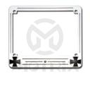 Alloy licence frame iron cross, size: 18.4x7cm European size