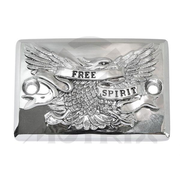 Master cylinder cover silver eagle style ,rectangle. For  YAMAHA XV750/1100