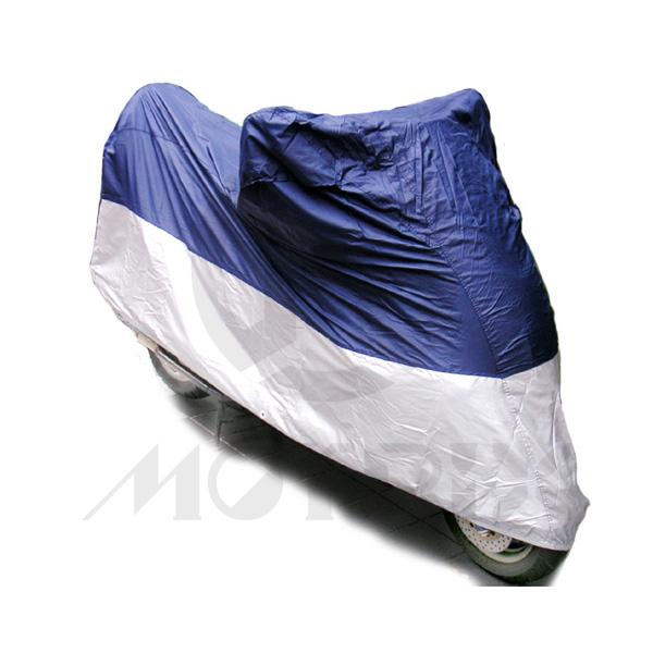 Universal motorcycle cover, color: silver / blue
