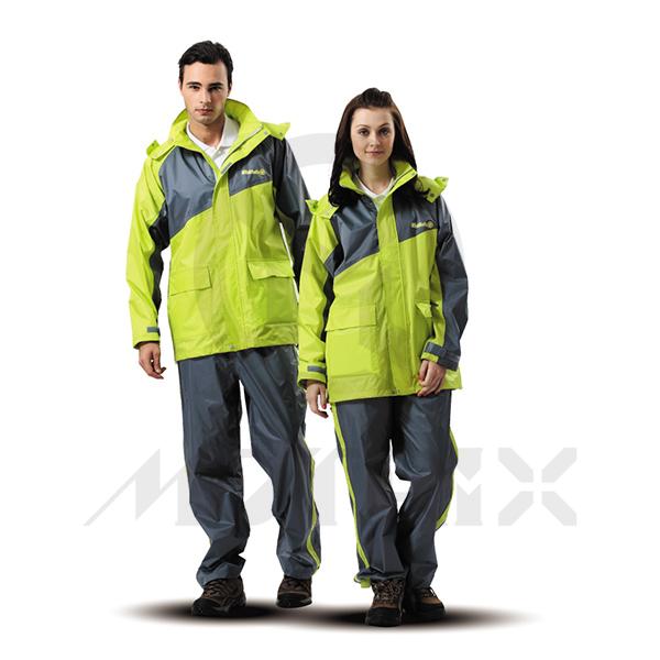 Rain suit, color: green/gray material: 100% nylon/PU (t-core wf) MOQ: 50SUITS