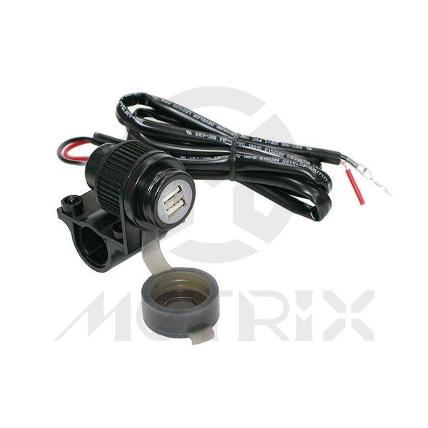 Dual 5V/2A USB power output with magnetic switch socket