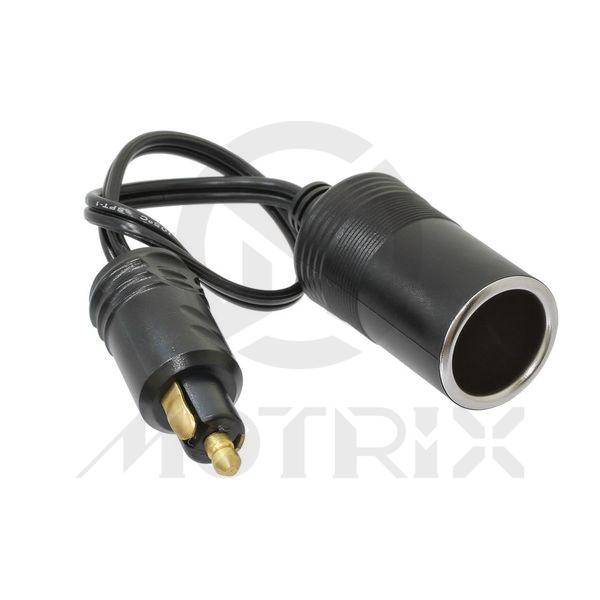 Extension socket 12V/10A 6680 socket with SPT1-18AWG cable 25cm long + 6662Q male plug for din socket.