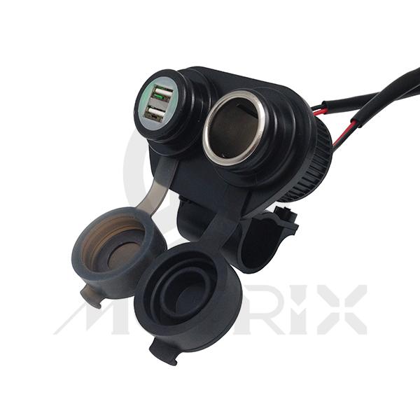 One lighter socket and dual usb socket