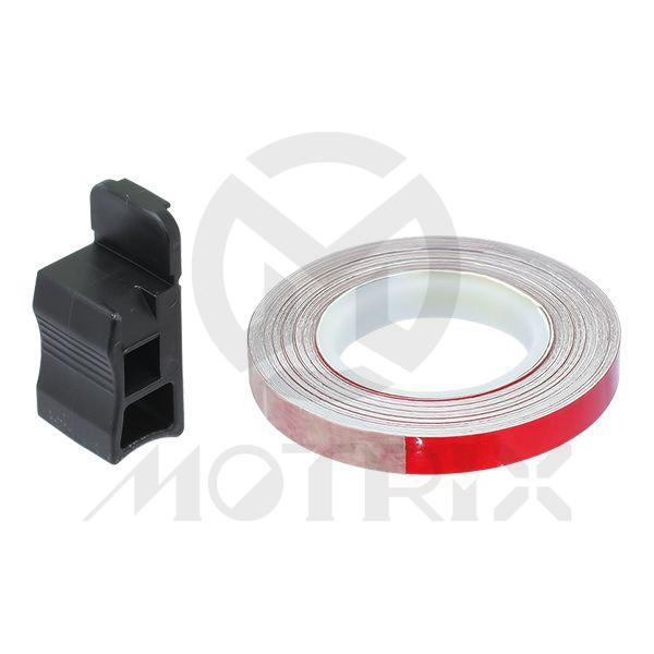 Tape roll version color rim stickers, red