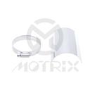 Straight universal heat shield chrome 4 inch