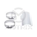 Straight universal heat shield chrome 5 inch