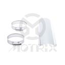 Straight universal heat shield chrome 7 inch