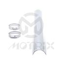 Straight universal heat shield chrome 18 inch