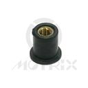 M6 rubber nut-insert (e.p.d.m. rubber/brass nut)