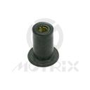 M5 rubber nut-insert (e.p.d.m. rubber/brass nut)