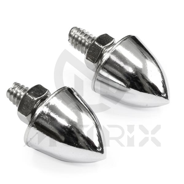 Mounting hardware-chrome bullet 20 pcs/card