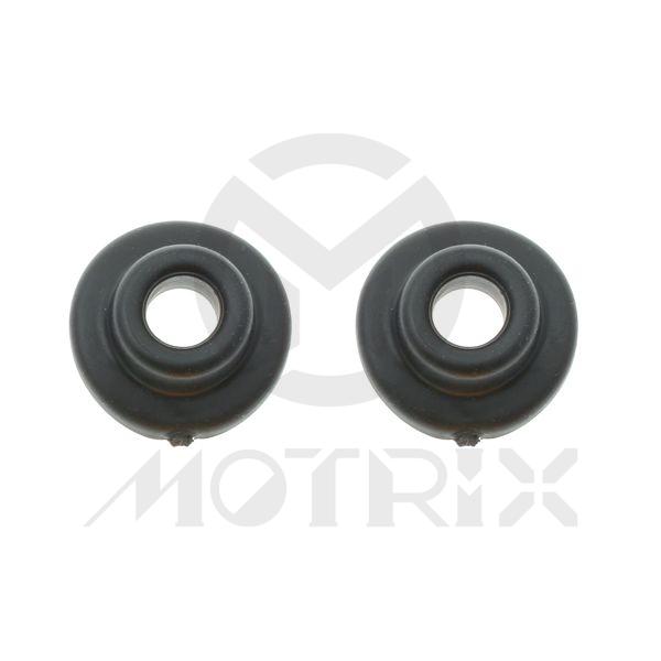 Black air valve mud guards, keep dirt and water out of tires comes in pairs