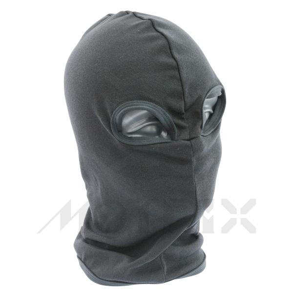 100% Silk Balaclava with two holes black