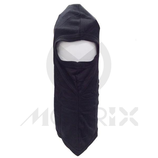 (100%Silk) Balaclava black with one hole