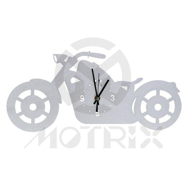 Decoration clock motorcycle type silver