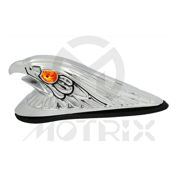 Eagle head fender with light eyes color: silver