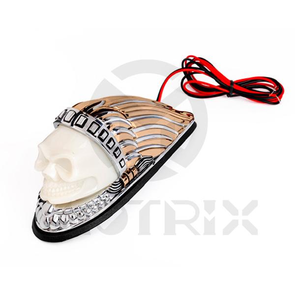 Indian skull fender ornament