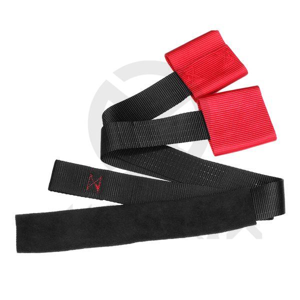 Handlebar strap black/red sewn over