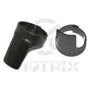 Black plastic fork shrouds