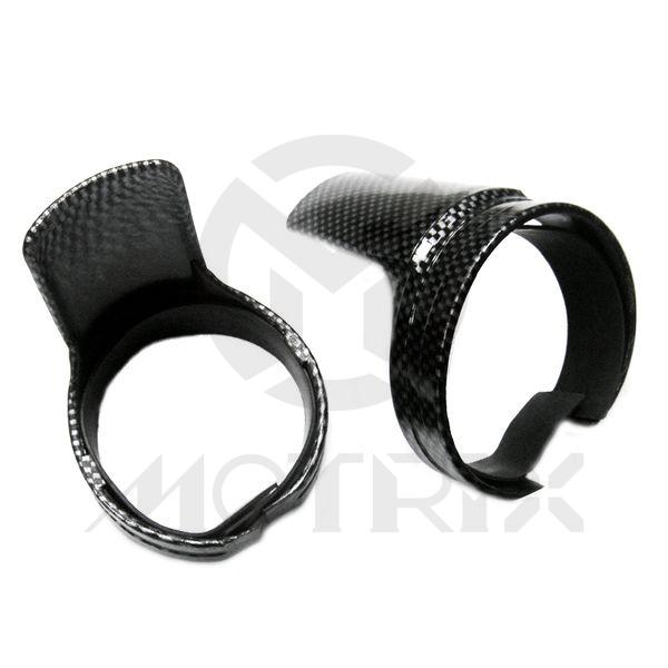 Carbon look plastic fork shrouds