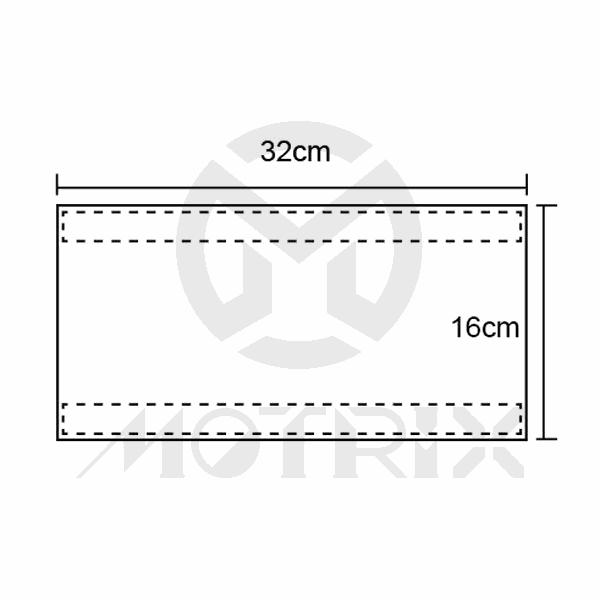 Black fork covers neoprene 3mm with nylon size: 320x160mm with black zip tie