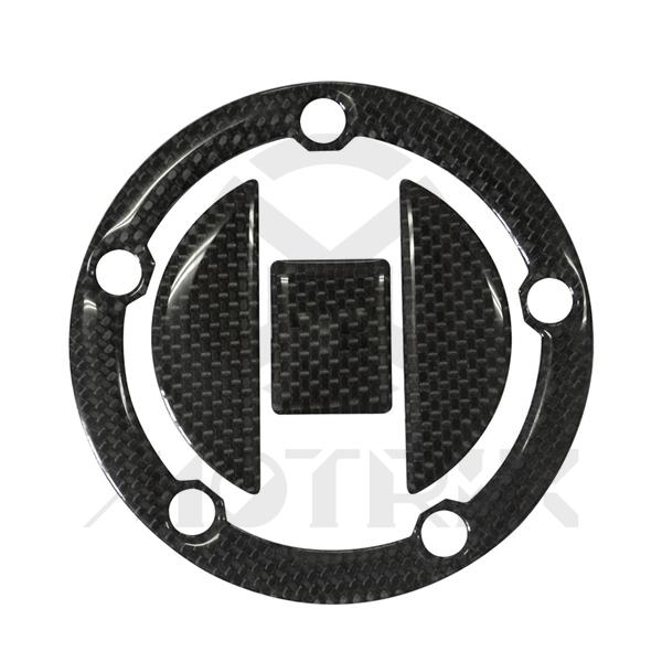 Fuel cap pad, real carbon fibre for SUZUKI-5 holes