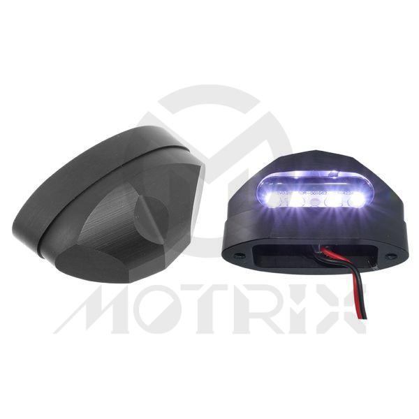 CE LED licence light white black case, material: aluminum