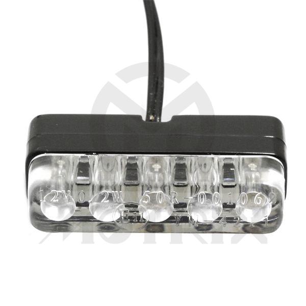 White light LED license light with E-MARK